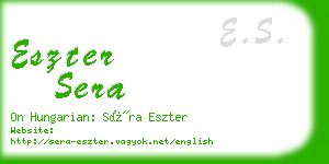 eszter sera business card